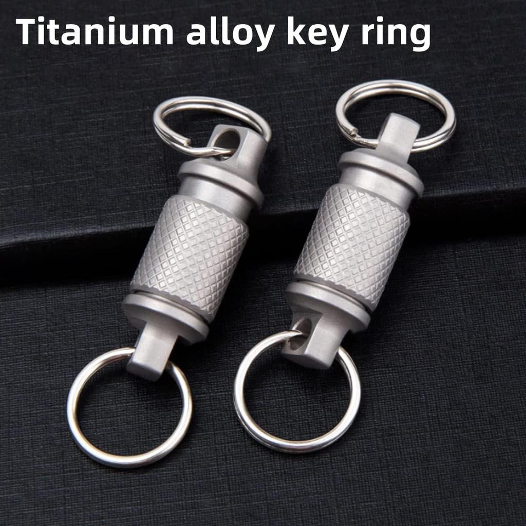 Brelok ze stopu tytanu, odpinany, szybko odpinany, obrotowy o 360 stopni, z klamrą, z możliwością rozłączenia, z automatycznym brelokiem