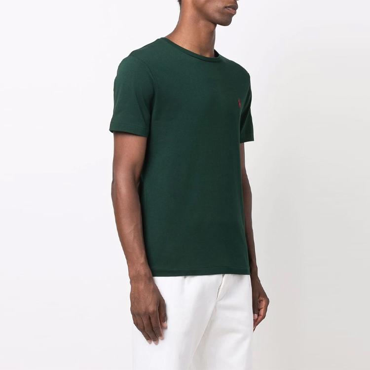 Polo Ralph Lauren Logo Crew Neck Short Sleeve T-Shirt Men Tops Green 710671438-191