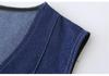 2026 Plus Size Women's V-Neck Denim Vest: Slimming, Versatile Cardigan for Spring/Autumn