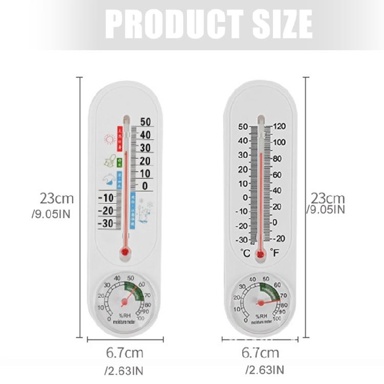 Wall Mountable Indoor Climate Measurement Device With Analog Thermometers Hygrometer For Home Office Temperature Control