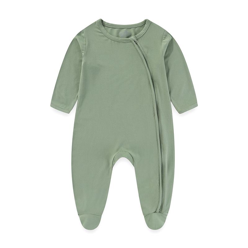 1 bucată Salopetă cu fermoar cu mânecă lungă la modă pentru bebeluși băieți fete, bumbac moale, haine pentru nou-născuți