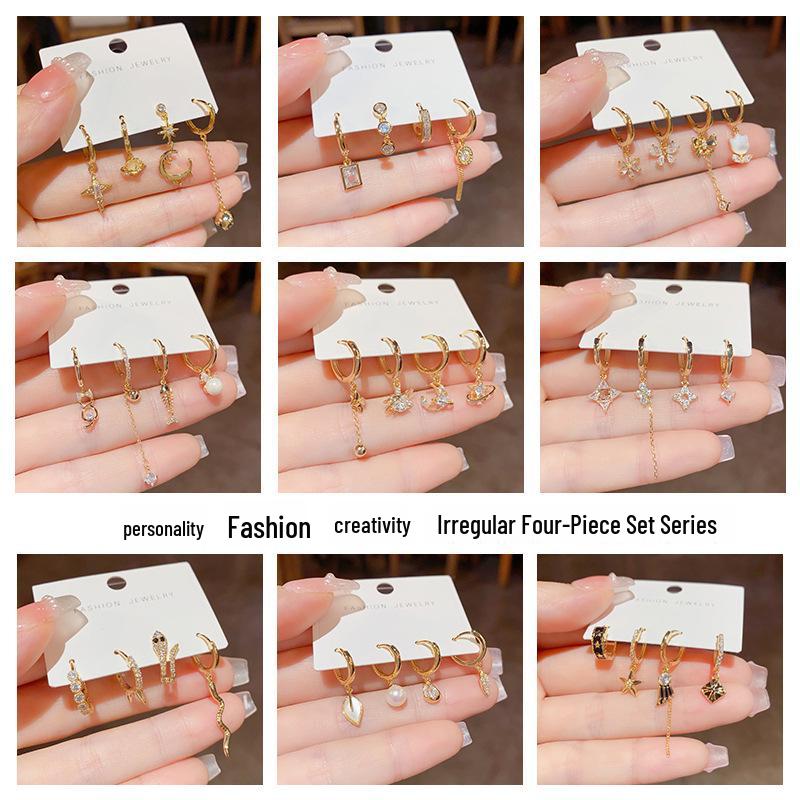 

Stylish High-Grade Irregular Four-Piece Ear Accessory Set