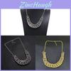 Vintage Alloy Geometric Necklace With Water Wave Chain For Fashion Enthusiasts