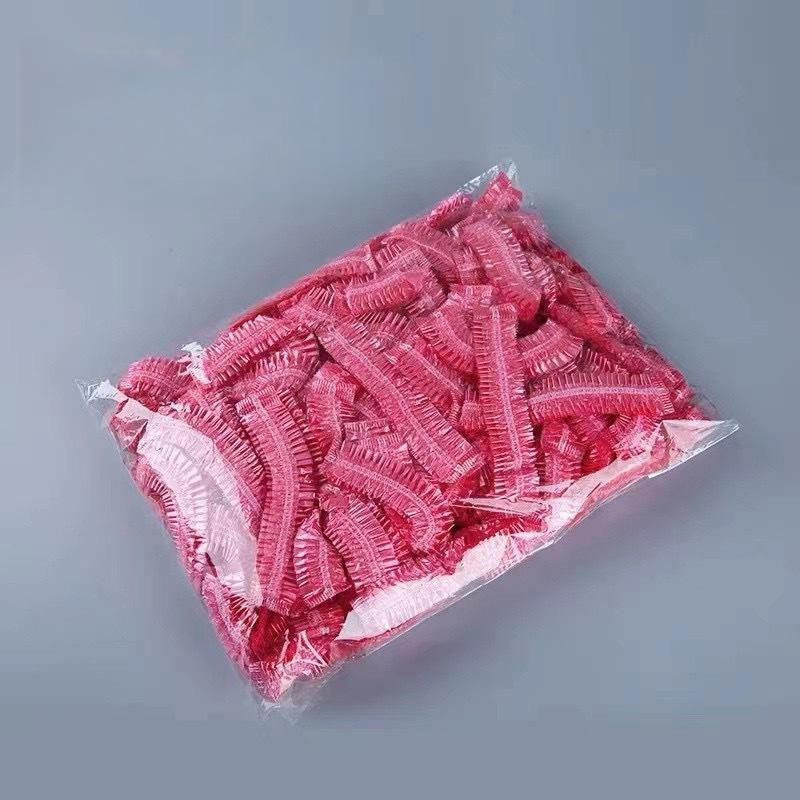100pcs/bag Disposable Hat, Beauty Salon Hotel Hair Dye, Waterproof Shower Cap, Hair Dye Cap, Dustproof and Fresh-keeping