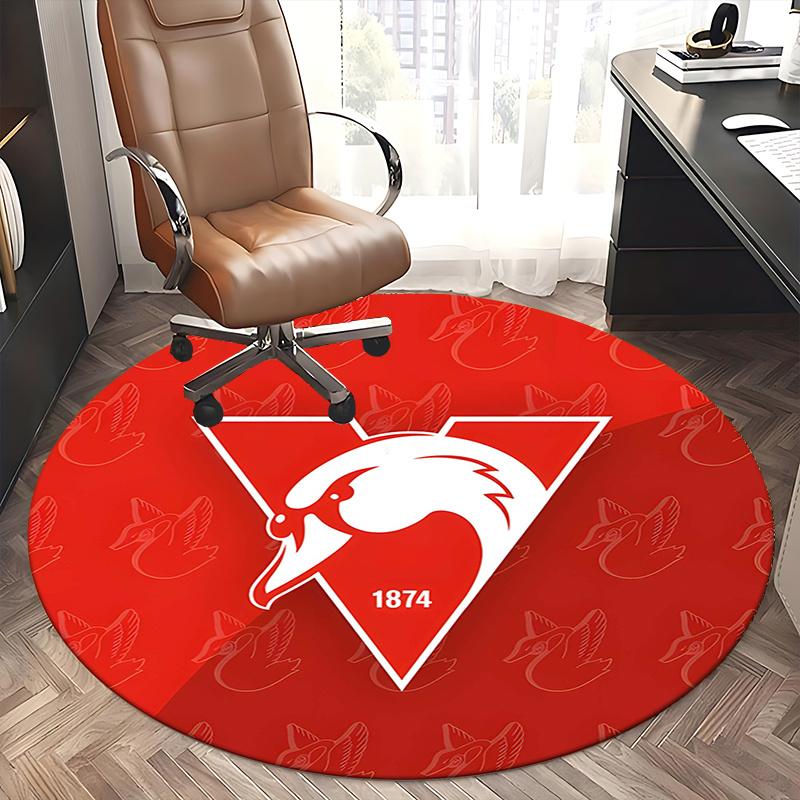 Swan Logo,1874 Emblem Chair mat Round Rug Office carpet, Non slip, Suitable for Living Rooms, Bedrooms decor.1205109a