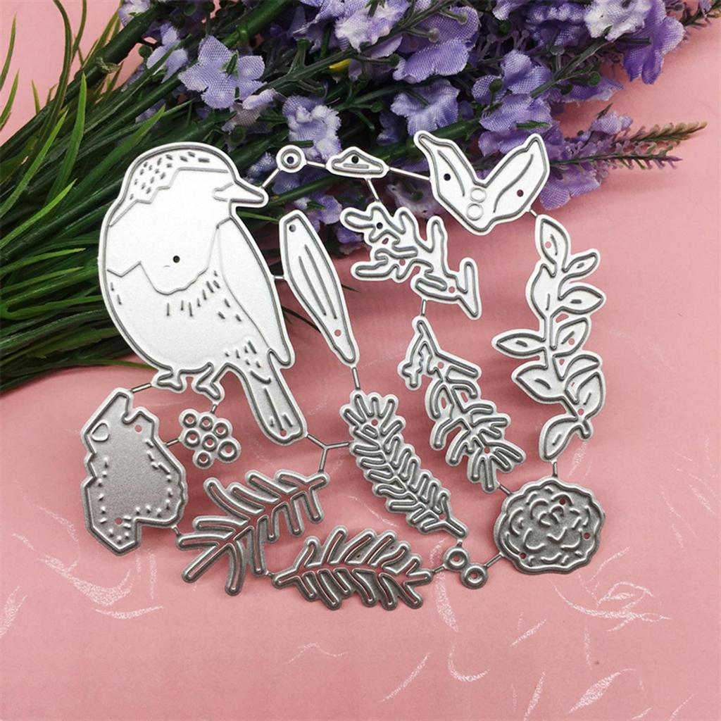 Bird Leaf Metal Cutting Dies Stencils for DIY Scrapbooking Decorative Embossing Paper Cards Template Decor Die Cuts
