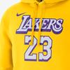 Nike Los Angeles Lakers LeBron James Sport Casual Pullover Hoodie Men Hoodie Yellow CJ9547-728