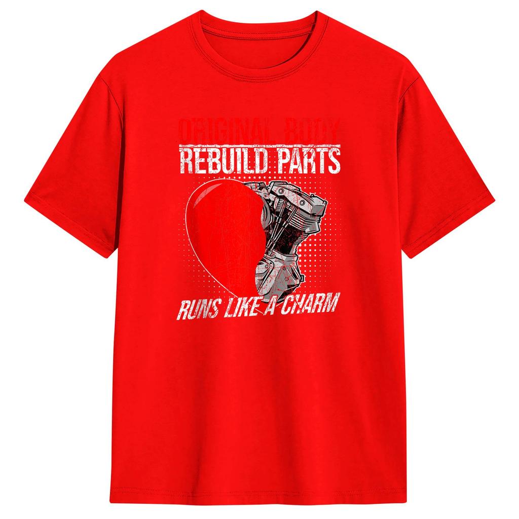 Original Body Rebuild Parts Open Heart Surgery Survivor TShirt Summer TShirts Cotton O Neck 6XL Top Tees ShortSleeve Tshirt