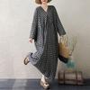 Long Sleeve Plus Size Cotton Vintage New In Dresses for Women Casual Loose Maxi Spring Autumn Dress