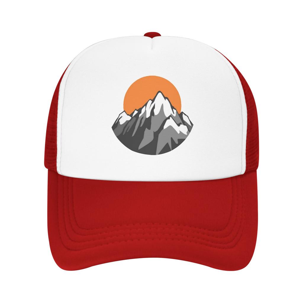 Sunrise Sun Mountain Custom Mesh Baseball Caps Unisex  Adult Unisex Beach Bucket Hat Trucker Cap