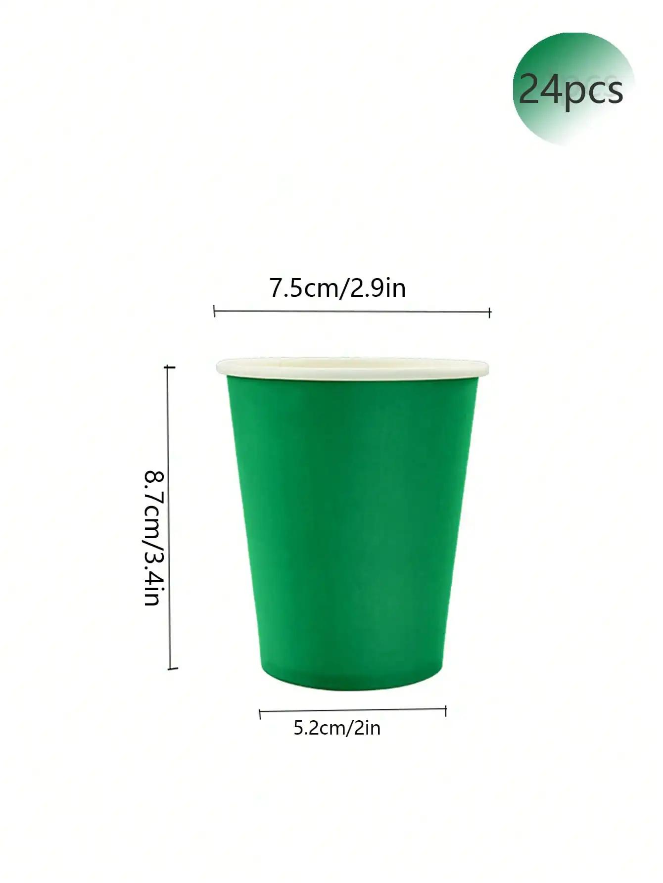 

Solid Green Color Party Set Disposable Plate Cup Tablecloth Birthday Party Easter Day Baby Decoration Dinniware Party Supplie
