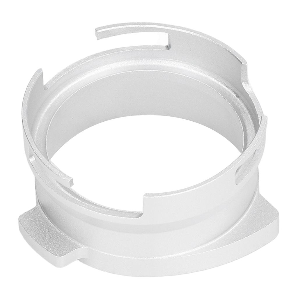 54mm Coffee Portafilter Dosing Funnel Aluminum Alloy Rotatable Dosing Funnel for Coffee Machine Silver