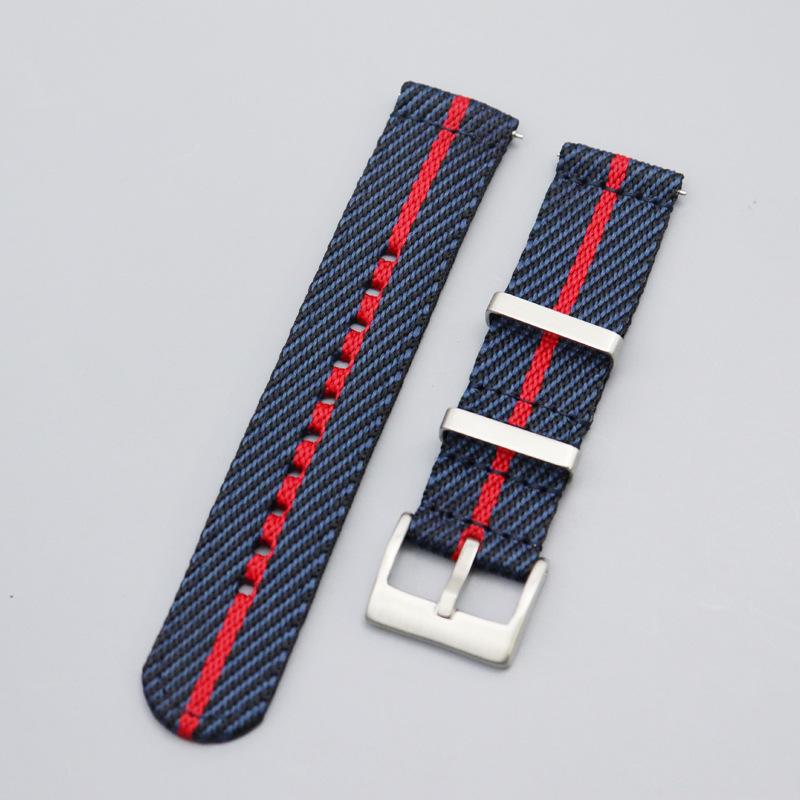 

Нейлоновый ремешок НАТО с быстрой фиксацией для Tudor Black Bay 22 мм, дизайн «черный рис» 20mm