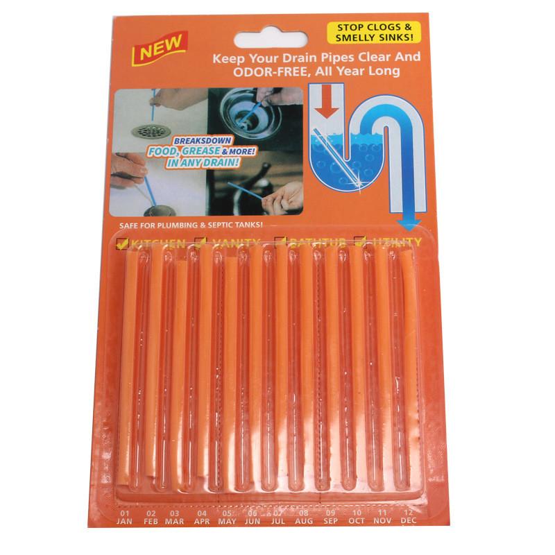 

Multipurpose Cleaning Agent With Safe Deodorizing Effect For Kitchen And Bathroom Drain Clogs помаранчевий