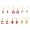 Summer Cherry Fruit Strawberry Series Personalized Alloy Drip Earrings Earrings Women