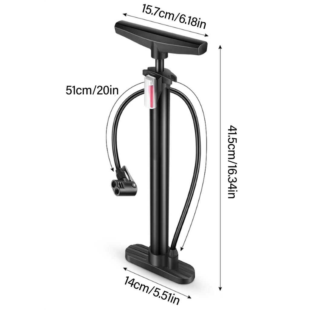 Bicycles Floor Pump Manual Airs Pump 160PSI Bike Tyre Pump Inflators for Road Bicycles Mountain Bicycles Sports Balls