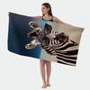 Bohemian Mandala Patchwork Beach Towel, Vibrant Ethnic Circle Print Quick Dry Microfiber Towel for Women