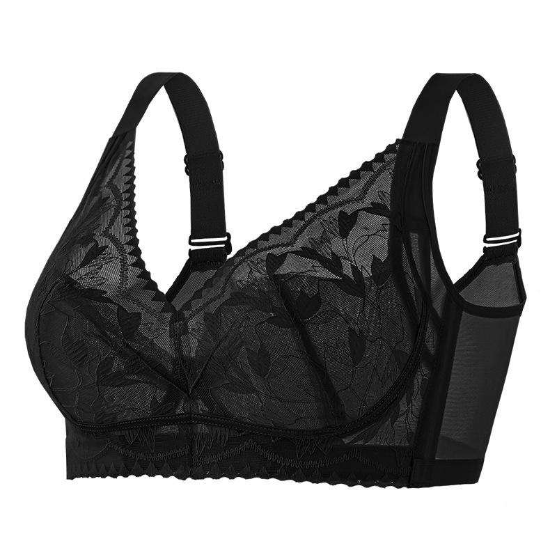 

ultra-thin rabbit ear crystal cup without steel ring breast beauty underwear large chest small anti-sagging adjustment bra cover 42/95bc through cup