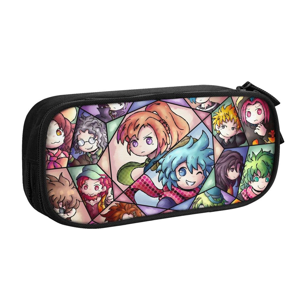 Cute Horror Game YTTD Anime Pencil Case for Girls Boys Your Turn To Die Humor Large Capacity Pen Bag Box School Accessories