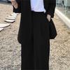 Korean Style 2025 Loose Casual Padded Shoulder Suit Jacket - Multiple Colors