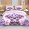 10 Size Cartoon Koala Print 3PCS 1Quilt Cover 2Pillow Cases Bedding Set Duvet Set Comforter Bed Set Queen King Size Home Textile
