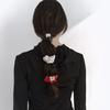 Baby Scrunchie 3-Set (Off-white/Cherry red/Charcoal) Silk Scrunchie Set