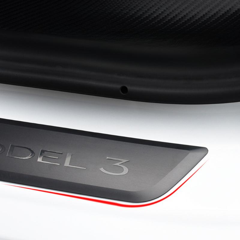 

Задний порог для Tesla Model 3 Y, декоративная пленка, ABS, наклейки на педаль, защитная полоса, автомобильные аксессуары 2017-2023