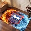 Tappeto in Velluto di Cristallo con Stampa Calcio Ipswich Town, Tappeto da Pavimento Interno Comodo Assorbente d'Acqua Antiscivolo