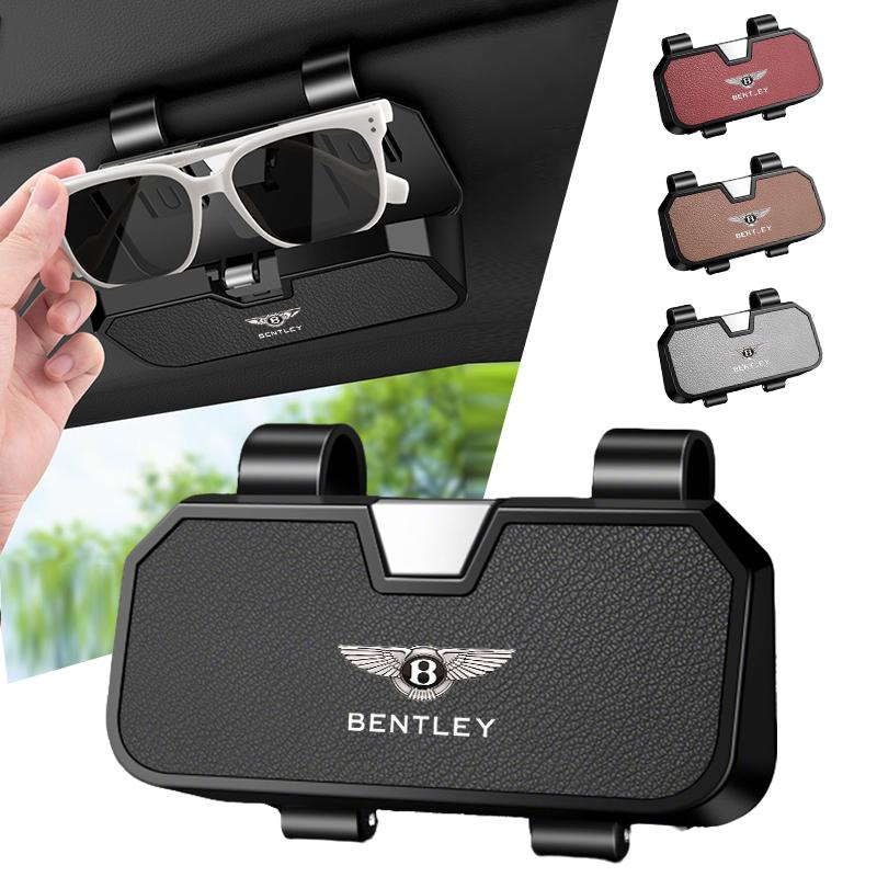 Sun Visor Glasses Clip Anti-Scratch Eyeglasses Holder for Interior For Bentley Continental GT MULLINERBentaygaFlyingHurtlingSpur