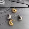 Korean Minimalist Gold-Plated Teardrop Stud Earrings - Eco-friendly Luxury Design