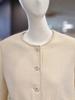 Women's Round Neck Pocket Tweed Jacket