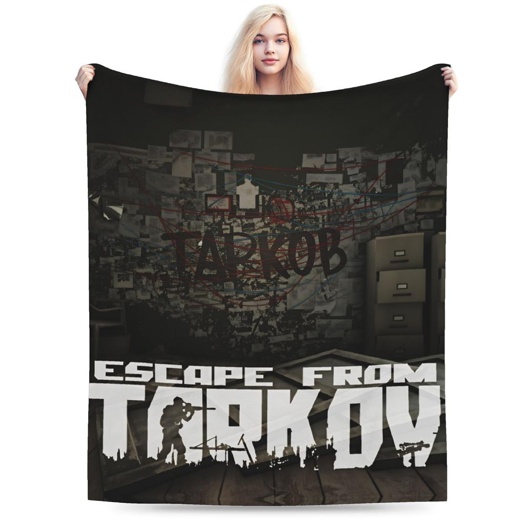 Escape from Tarkov Scav PMC Karte Super Warme Decken Kinder Erwachsene Plüsch Überwurfdecke Schlafzimmer Flanell Tagesdecke Sofa Bettbezug