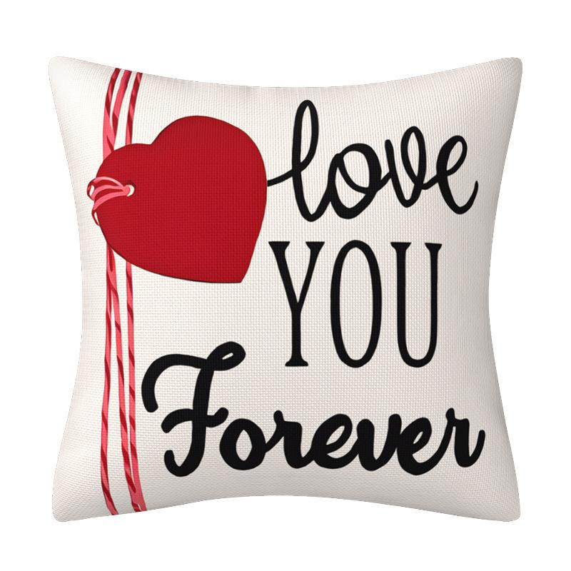 Love Valentine's Day Pillowcase Living Room Letter Pillowcase Sofa Bedroom Household Products