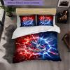 Set Biancheria da Letto Calcio Crystal Palace 3 Pezzi Morbido Copripiumino con Federe Set Decorazione Camera da Letto per la Casa