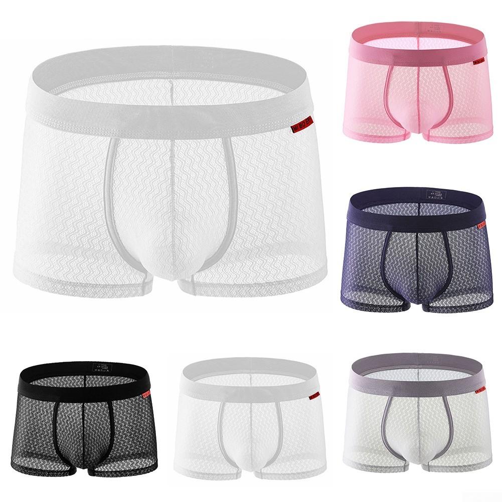 Middle Elasticity Men Underwear Middle Waist Nylon Panties