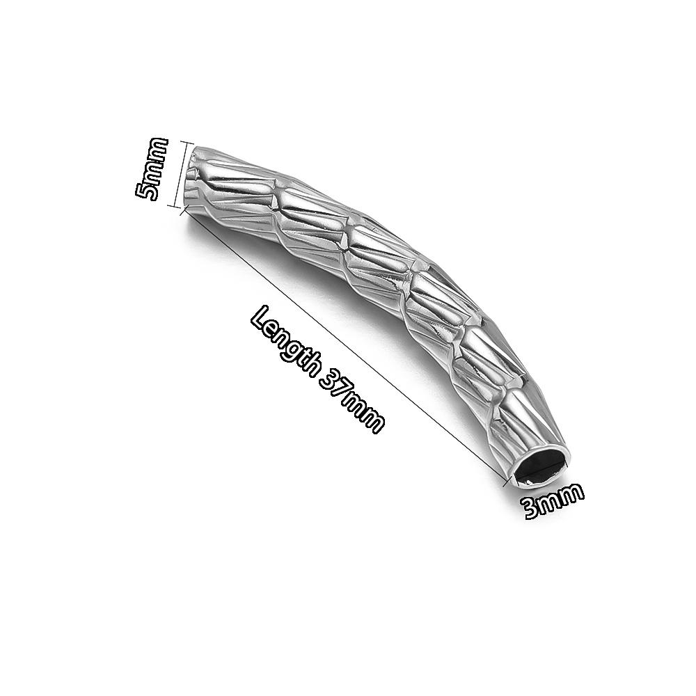 10pcs Stainless Steel Connectors Curved Tube for Jewelry Making Gold Color Straight Beads Bracelet Necklace DIY Jewelry Finding