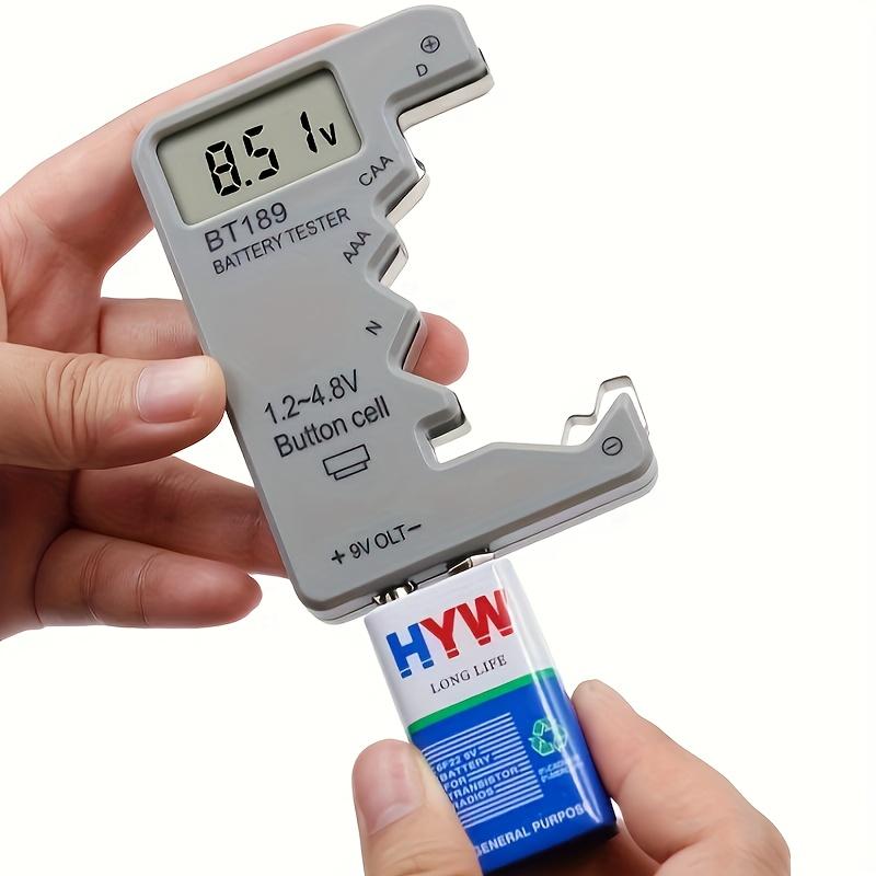 1pc LCD Display Battery Tester, Battery Capacity Detector, Portable Digital Display Battery Voltage Measurement Tool