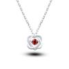 0.5ct Moissanite Necklace for Women Sparkling Simulated Diamond Pendant Beating Heart S925 Silver Fine Jewelry Gift