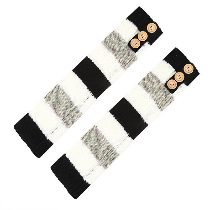 1Pair Striped Leg Warmers for Women Girls Fashion Ribbed Knitted Long Leg Warmers Kawaii Lolita Socks for Ballet Dance Yoga Party