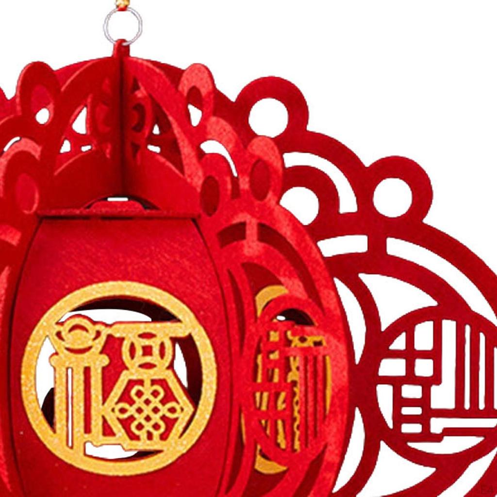 Year Hanging Lantern Decoration 3D Decorative Traditional for Holiday Indoor Outdoor Hotel