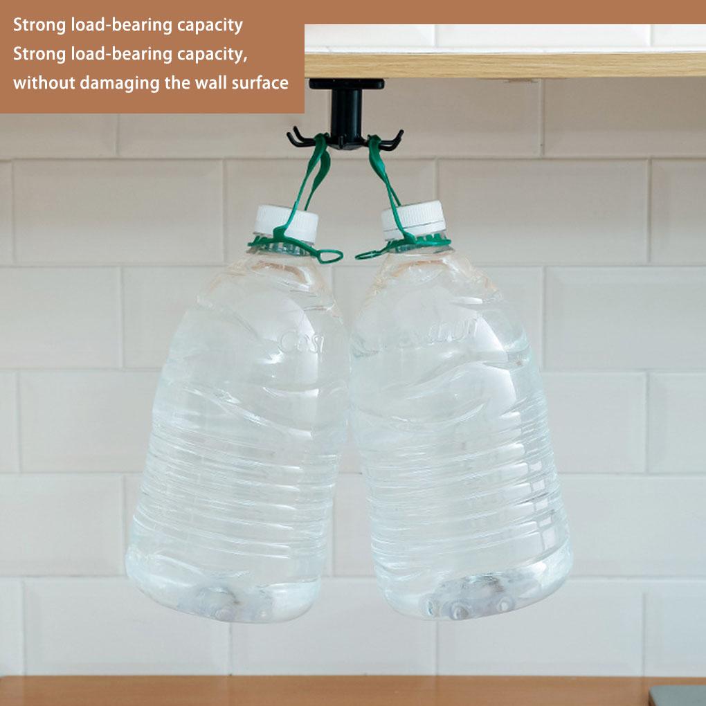 Kitchen Hanger Self-adhesive 360 Degree Rotatable 6 Claw Detachable Cup Cooking Tool Brush Rack Holder Accessories