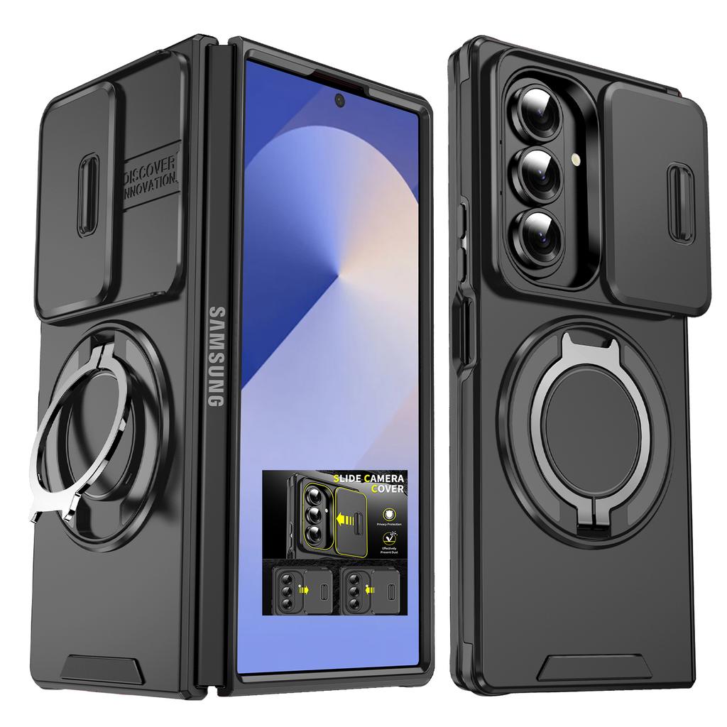 Suitable for Samsung Galaxy Z Fold 7 6 Flip 7 6 360 Degree Rotating Magnetic Bracket With Camera Protection Phone Case