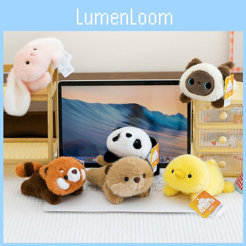 Fox Elephant Penguin Cat Panda Rabbit Cartoon Animal Lying Posture Plush Pendant