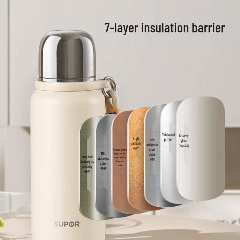 SUPOR 316 Stainless Steel Large Capacity Vacuum Flask