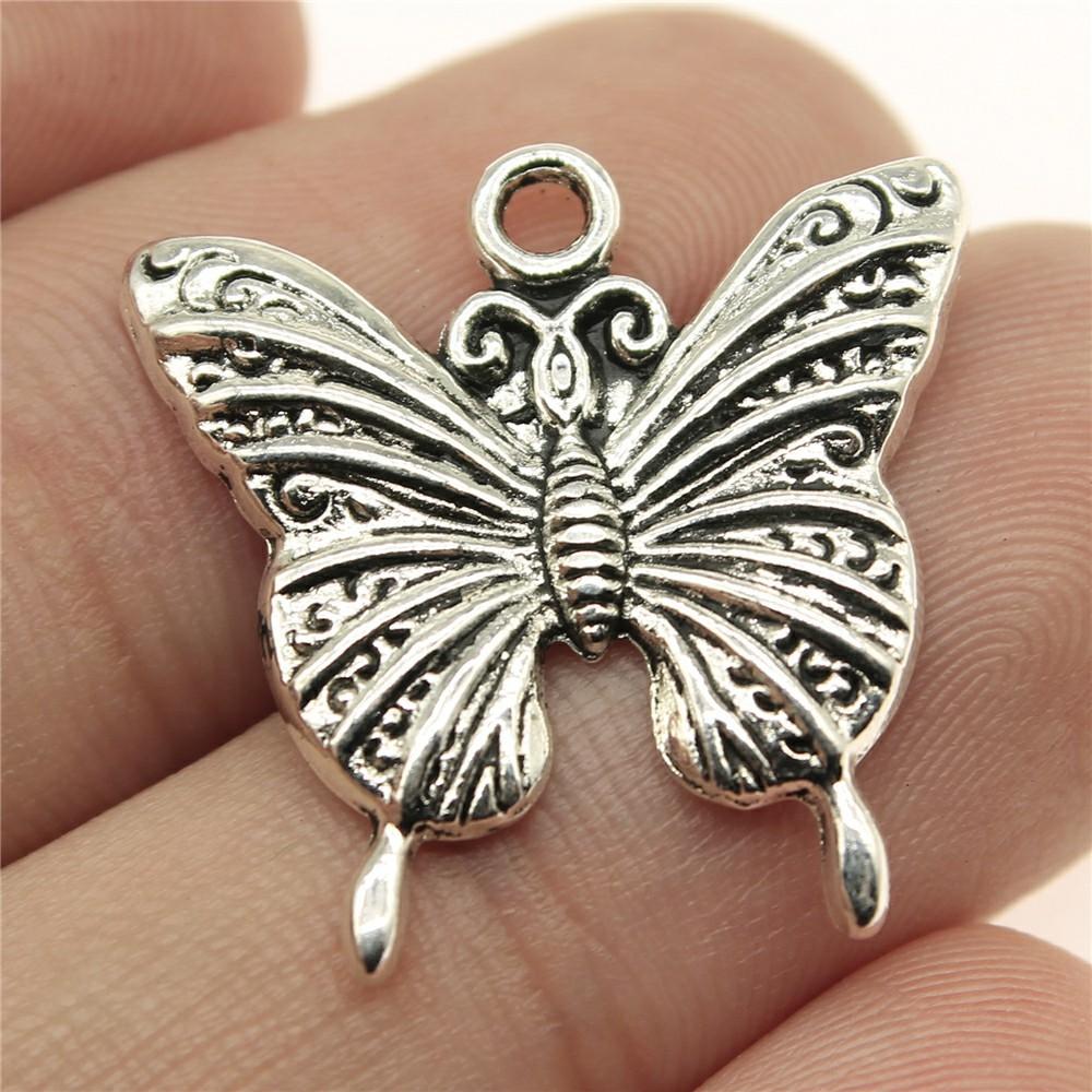10pcs Charms Butterfly Antique Silver Color Butterfly Pendant Charms Butterfly Charms For Jewelry Making