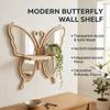 Acrylic Butterfly Wall Hanging Planter Shelf Wooden-Craft Home Decoration