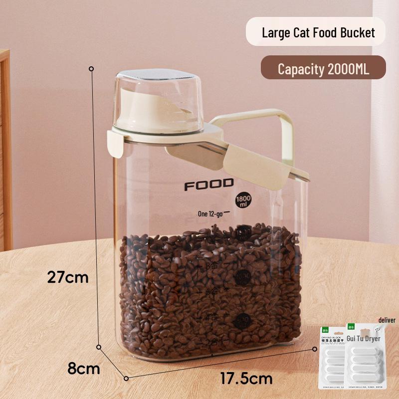 Pet Food Vacuum-Sealed Storage Container for Cats & Dogs