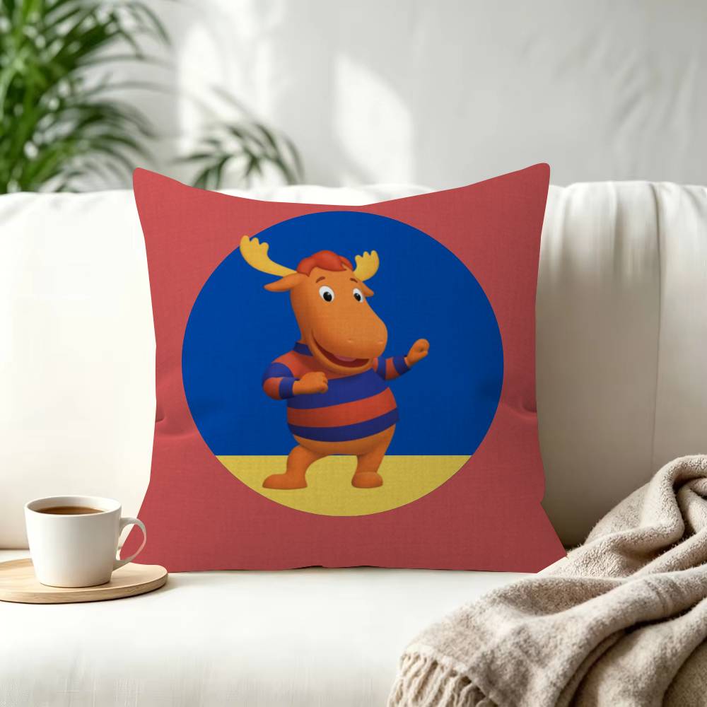 Federa per Cuscino Decorativa in Poliestere The Backyardigans Cartone Animato Quadrata Adatta per Decorazione Casa Ufficio Caffetteria