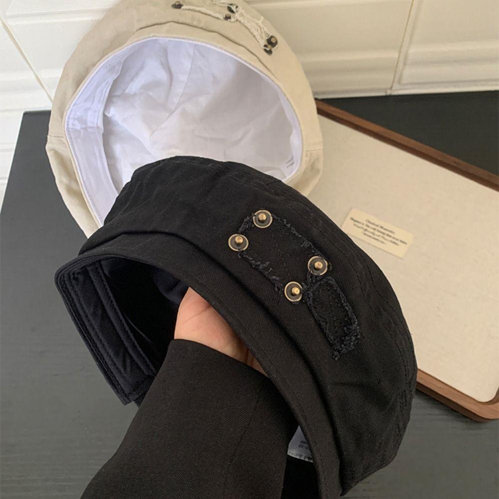 Japanese Style Painter Hat Retro Artist Cap Personality Washed Cotton Demin Berets  Unisex