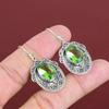 Faceted Green Amethyst Earring Real Gemstone Earrings 925 Sterling Silver Earring Handmade Jewelry Vintage Dangle Earring Anniversary Gifts